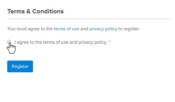 New Account Registration Step 3