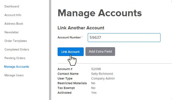 Select Account from Multiple Billing Accounts